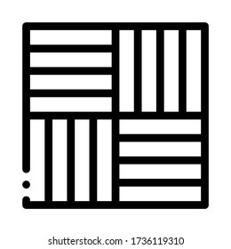 diferentes diseños de mosaico de linóleo, vector de icono. signo de diseños de mosaico de linóleo diferentes. ilustración de símbolo de contorno aislado