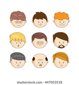 Different Man Faces For Avatar Construction