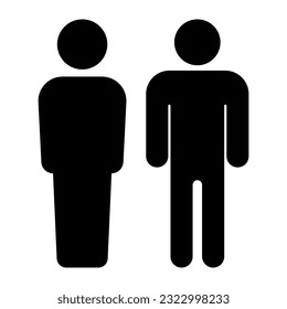 Diseño sencillo de iconos de silueta de hombre diferentes