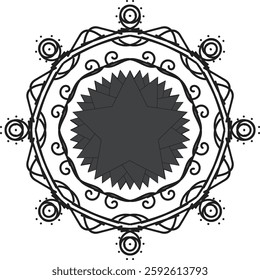 Different Mandala Design Create With Combined Color Black and White