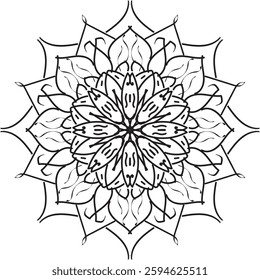 Different Mandala Design Create With Combined Color Black and White