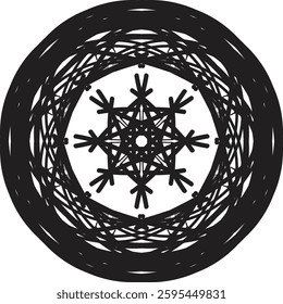 Different Mandala Design Create With Combined Color Black and White