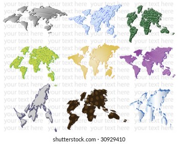 different maps of world