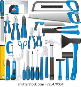Different mechanical tools vector - Shutterstock ID 725479354