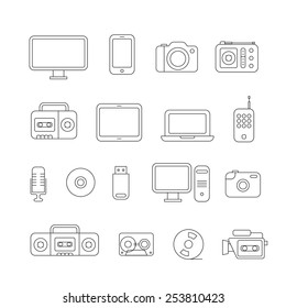 Different media devices collection. Design elements