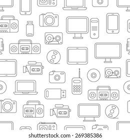 Different media devices seamless pattern