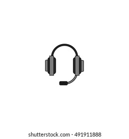 Different microphones types flat icon set