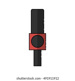 Different microphones types flat icon set