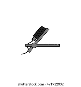 Different microphones types flat icon set