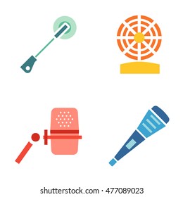 Different microphones types icons