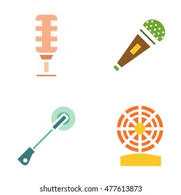 Different microphones types icons