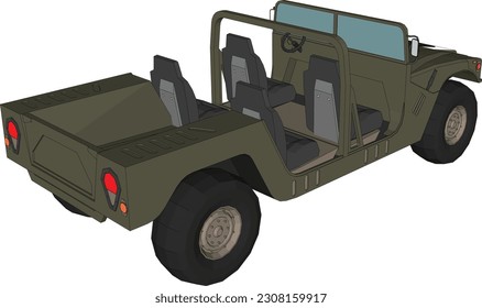 Different military vehicles vector illustrations set. Collection of drawings of armored cars, trucks, tanks, Humvee for armed forces on white background. War, army, transportation, technology concept