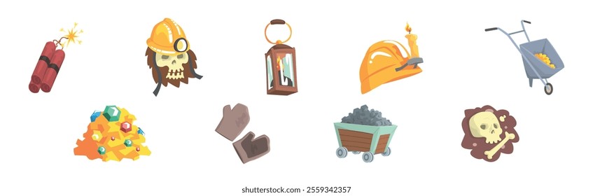 Different Mine Industry Object and Item Vector Set