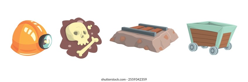 Different Mine Industry Object and Item Vector Set