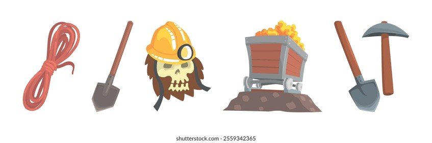 Different Mine Industry Object and Item Vector Set