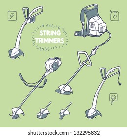 different models of string trimmers. line trimmer