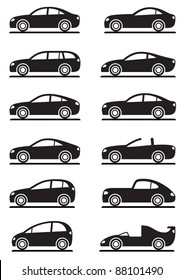 Diferentes camiones modernos - ilustración vectorial