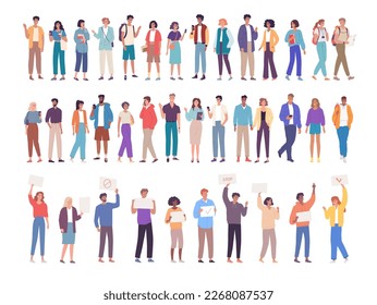 Different modern people lifestyle vector illustration