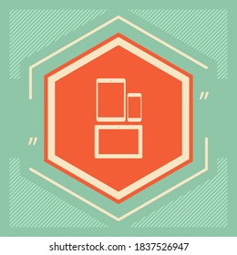 Different modern personal gadgets. Tablet, phone icon