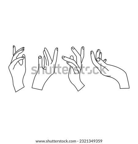 Different Movements Of Human Hand Icon Vector Design.