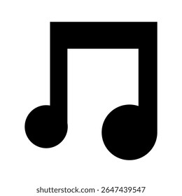 Ícones diferentes de notas musicais exibidos em preto sobre fundo branco, representando o ritmo, a melodia, o som e o ícone de composição musical
