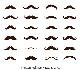 Different mustache collection. Vector