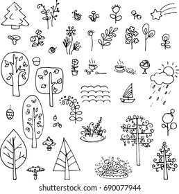 different nature and weekend doodle objects