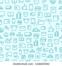Different network app icons vector seamless pattern