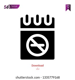 different no-smoking icon isolated on white background. Best modern. Graphic design, mobile application, user interface. Editable stroke. EPS10 format vector illustration