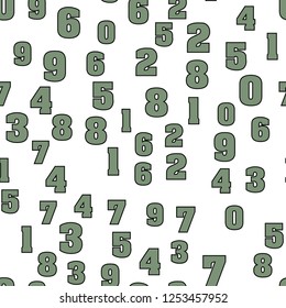 Different Numbers Seamless vector EPS 10 pattern. School Education concept.