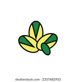 different nuts vector type icon