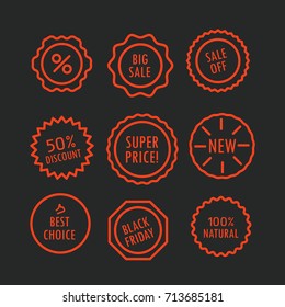 Different offer sale tags vector clipart