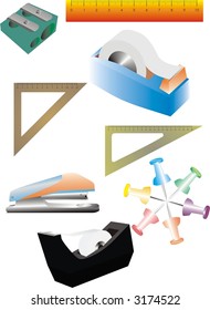 Different office supply and equipment
