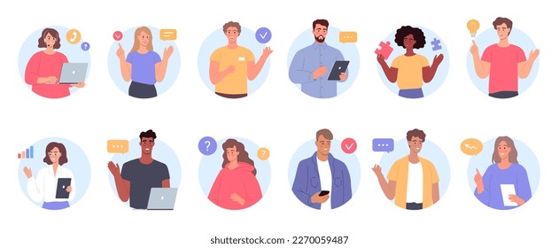 Different office workers people characters design vector illustration