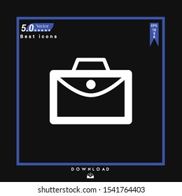 different office-briefcase icon isolated on white background. Best modern. Graphic design, mobile application, beauty, user interface. Editable stroke. EPS10 format vector illustration