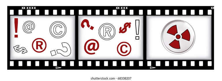 different often uses signs on film background