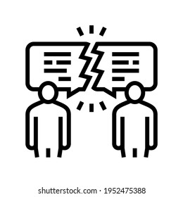 different opinions line icon vector. different opinions sign. isolated contour symbol black illustration