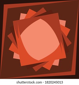 different Orange square design of illustrator