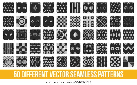 Different ornamental geometric big pattern set