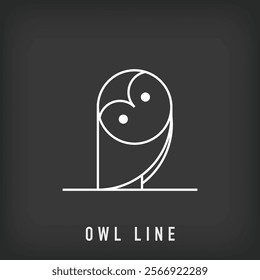 Different owl line design logo. Nature, zoo and company logo template. vector