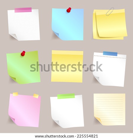 Different paper note set