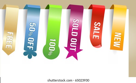 Different paper tags - Vector announcements