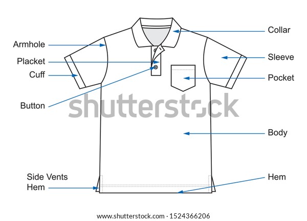 parts of polo t shirt