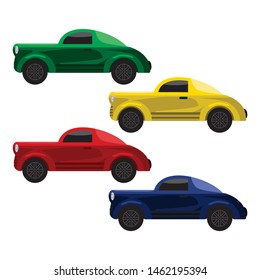 Different passenger car vector. 