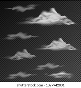 Different patterns of clouds illustration