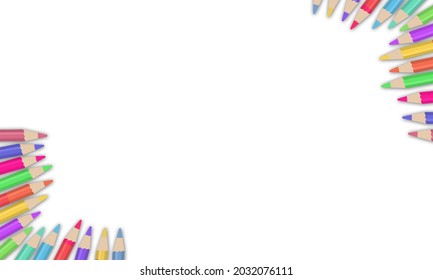 Diferentes colores de plumas con fondo blanco 