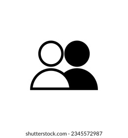 different people icon on white background