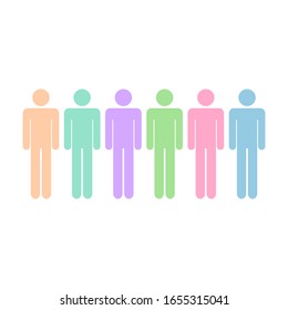 Different people, Social community vector flat illustration, nationality people isolated