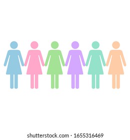 Verschiedene Menschen, Social Community Vektorillustration Wohnung Illustration, Nationalitätspersonal einzeln