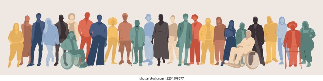 Diferentes personas se mantienen juntas.